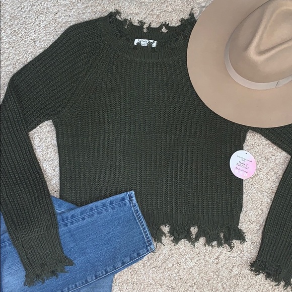 Full Circle Threads Sweaters - Frayed Edge Sweater
